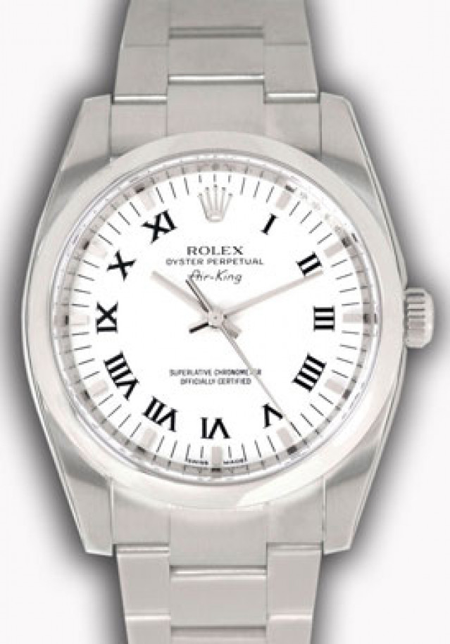 Rolex Air King 114200 Steel with White Dial & Roman Markers